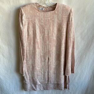 Ildi Marshall vintage pink and cream business tunic, size 8